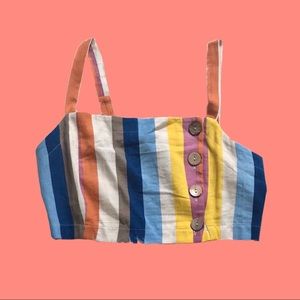 NWOT Forever 21 Multicolored Crop Top